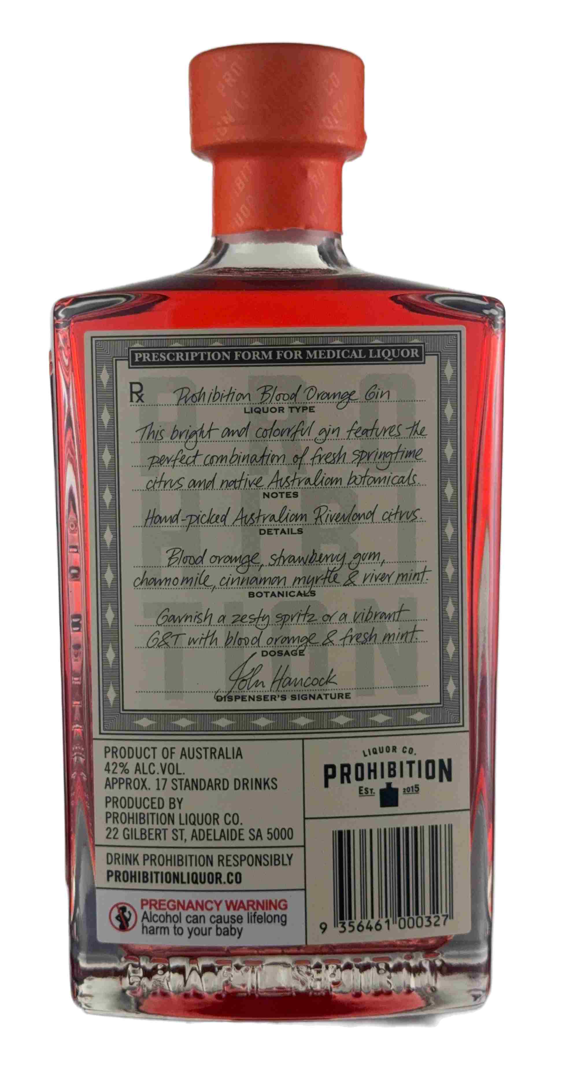 禁酒令 血橙氈酒 500ml