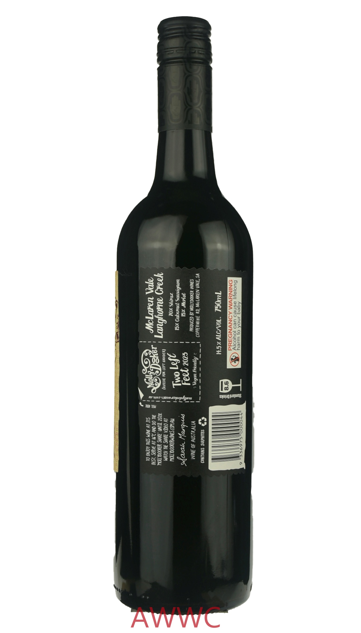 莫利度克左腳設拉子,赤霞珠, 梅洛 2023