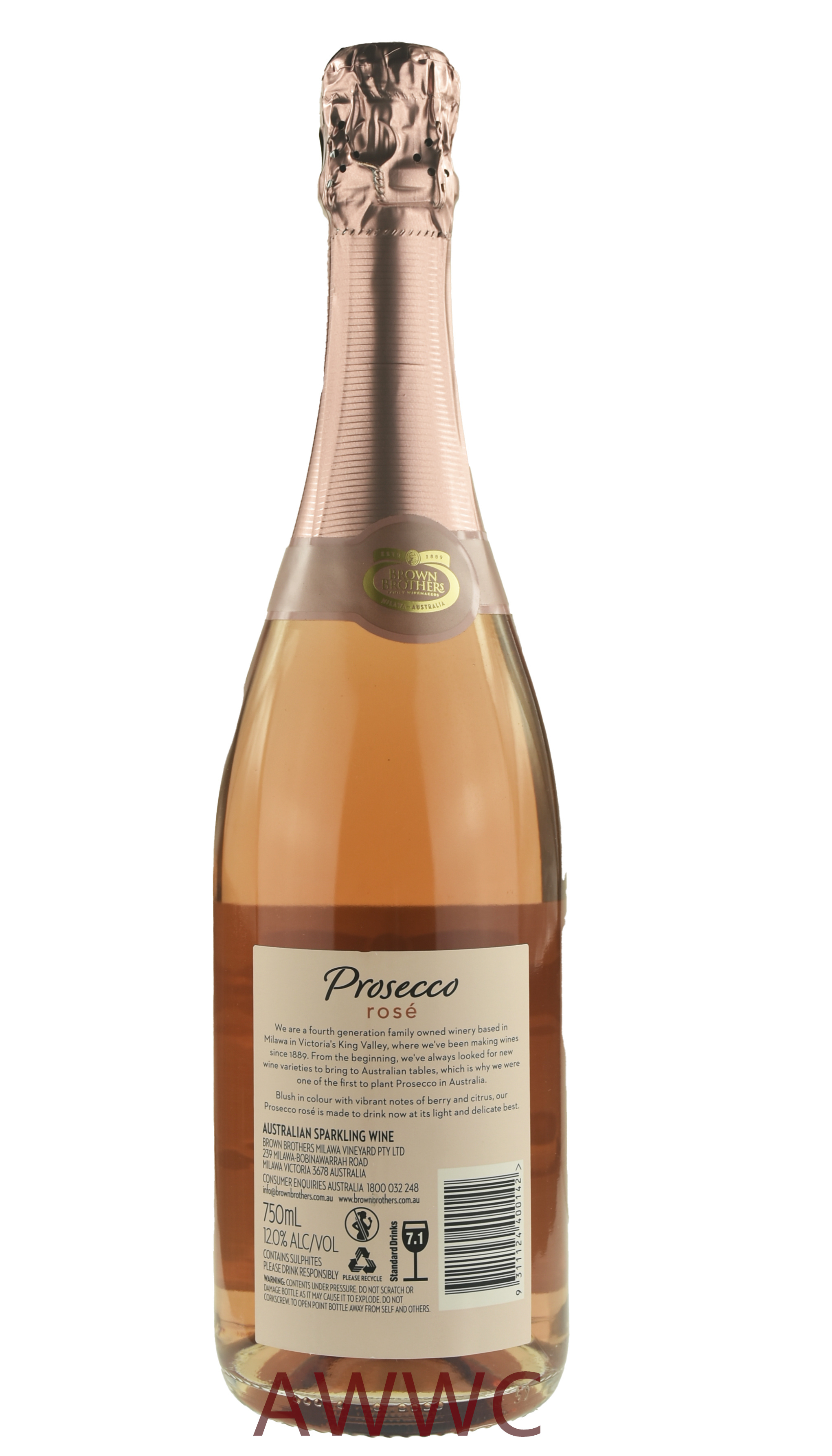 Brown Brothers Sparkling Prosecco Rose NV